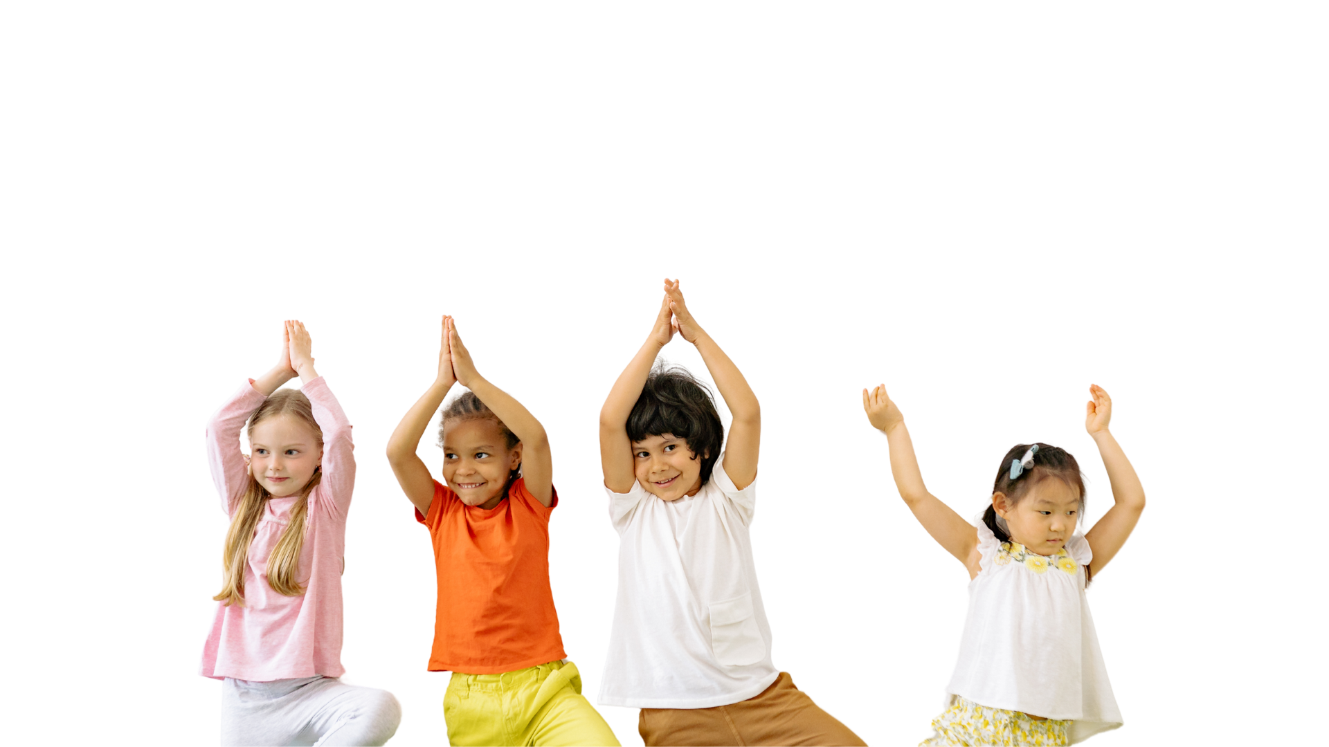 Kinder in Yoga-Posen